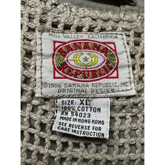 BANANA REPUBLIC Vintage 1986 Authentic Safari Vest, Sz XL - Picture 13 of 14
